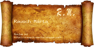 Rausch Márta névjegykártya