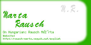 marta rausch business card